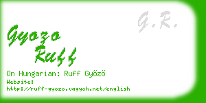 gyozo ruff business card